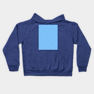 Geometric Tiles in Sky, Baby, Blue Kids Hoodie